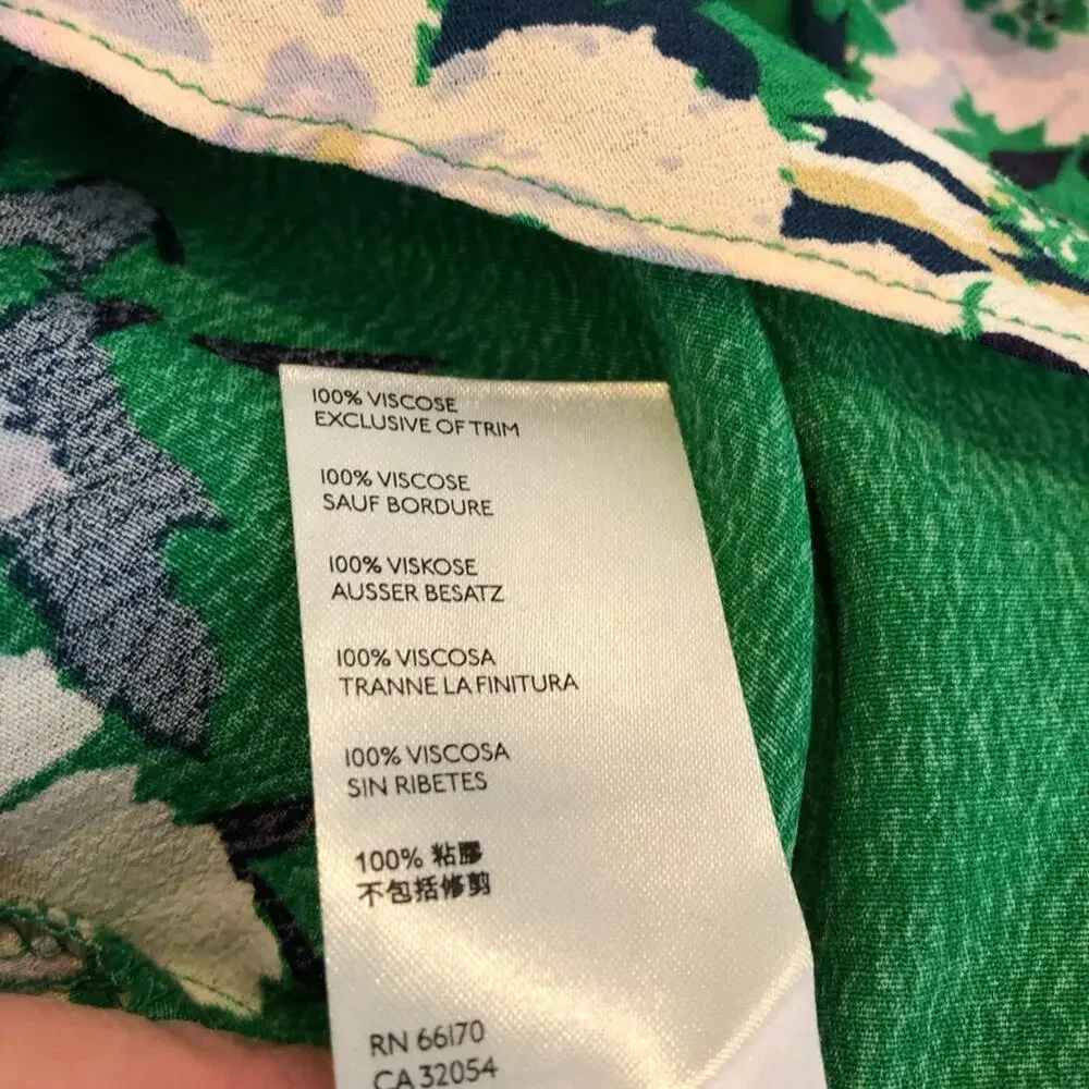 Free People Neon Garden green white floral dress size 0